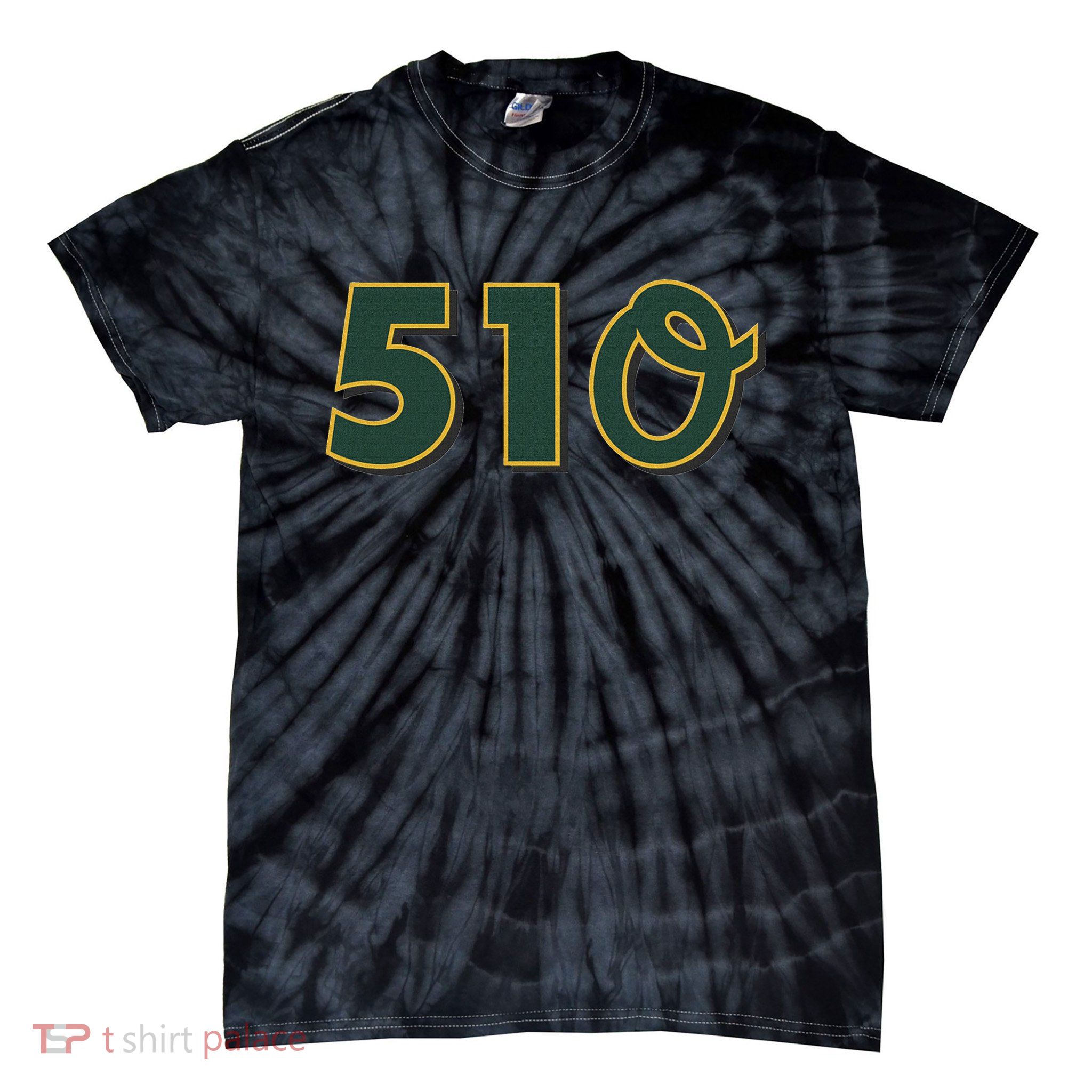 Mens 510 The Bay Area Oakland Baseball Tie-Dye T-Shirt