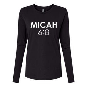 Micah 6:8 Bible Verse Christian Inspirational Catholic Womens Cotton Relaxed Long Sleeve T-Shirt