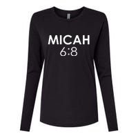 Micah 6:8 Bible Verse Christian Inspirational Catholic Womens Cotton Relaxed Long Sleeve T-Shirt