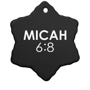 Micah 6:8 Bible Verse Christian Inspirational Catholic Ceramic Star Ornament