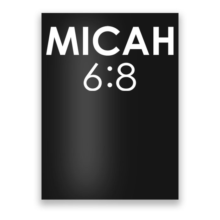 Micah 6:8 Bible Verse Christian Inspirational Catholic Poster