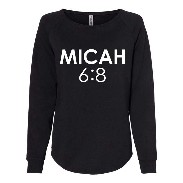 Micah 6:8 Bible Verse Christian Inspirational Catholic Womens California Wash Sweatshirt