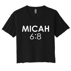 Micah 6:8 Bible Verse Christian Inspirational Catholic Women's Crop Top Tee