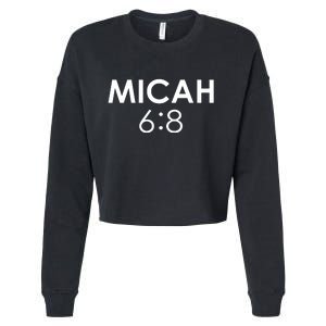 Micah 6:8 Bible Verse Christian Inspirational Catholic Cropped Pullover Crew