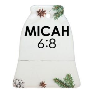 Micah 6:8 Bible Verse Christian Inspirational Catholic Ceramic Bell Ornament