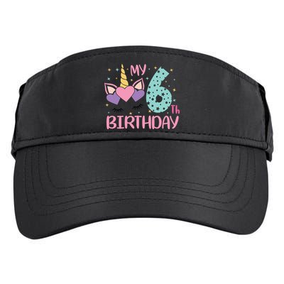 My 6th Birthday Unicorn Gift For Birthday Girl Adult Drive Performance Visor