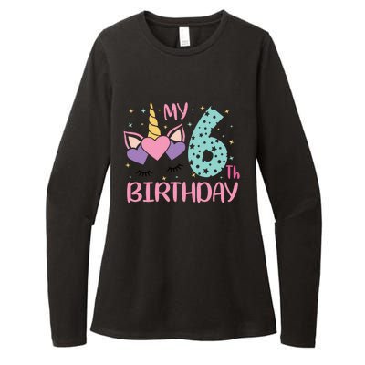 My 6th Birthday Unicorn Gift For Birthday Girl Womens CVC Long Sleeve Shirt