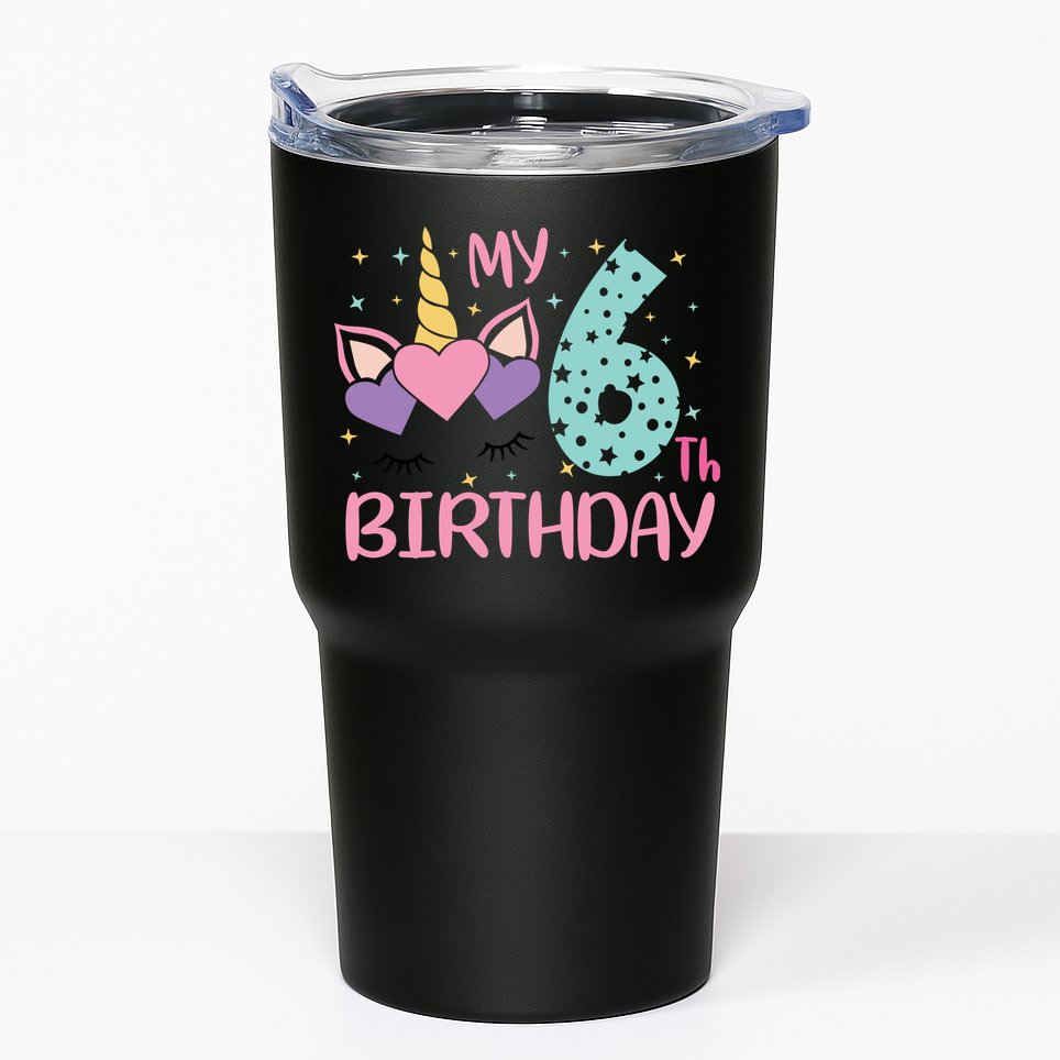 My 6th Birthday Unicorn Gift For Birthday Girl Tumbler
