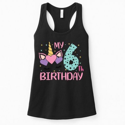 My 6th Birthday Unicorn Gift For Birthday Girl Womens Tank Top
