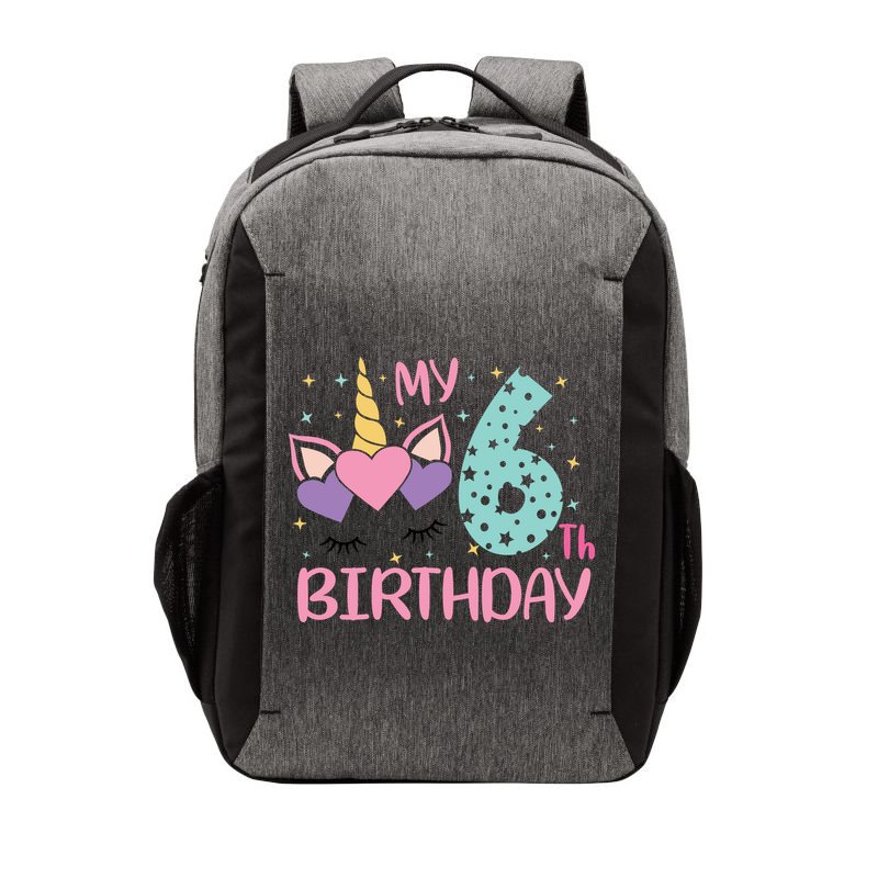 My 6th Birthday Unicorn Gift For Birthday Girl Vector Backpack
