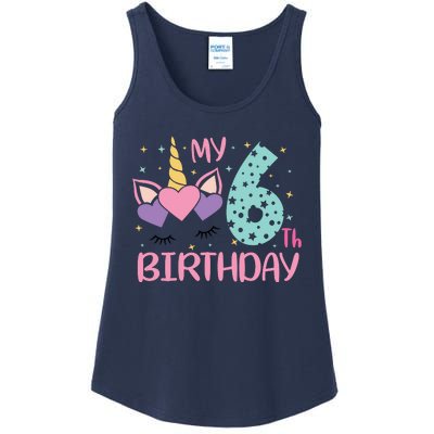 My 6th Birthday Unicorn Gift For Birthday Girl Ladies Essential Tank