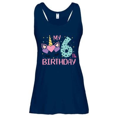 My 6th Birthday Unicorn Gift For Birthday Girl Ladies Essential Flowy Tank