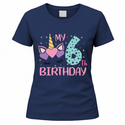 My 6th Birthday Unicorn Gift For Birthday Girl Women's T-Shirt