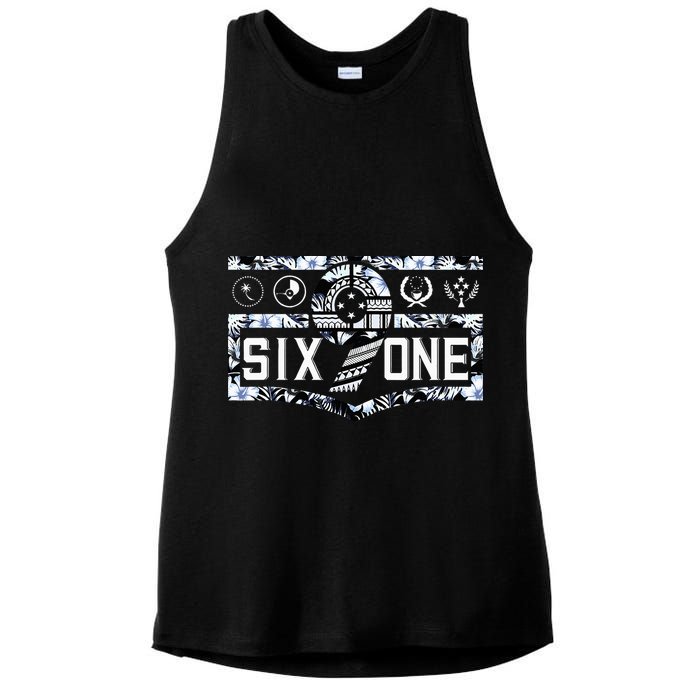 Micronesia 691 Pohnpei Chuuk Yap Kosrae Ladies PosiCharge Tri-Blend Wicking Tank
