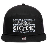 Micronesia 691 Pohnpei Chuuk Yap Kosrae 7 Panel Mesh Trucker Snapback Hat
