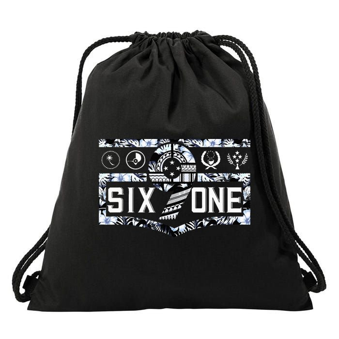 Micronesia 691 Pohnpei Chuuk Yap Kosrae Drawstring Bag