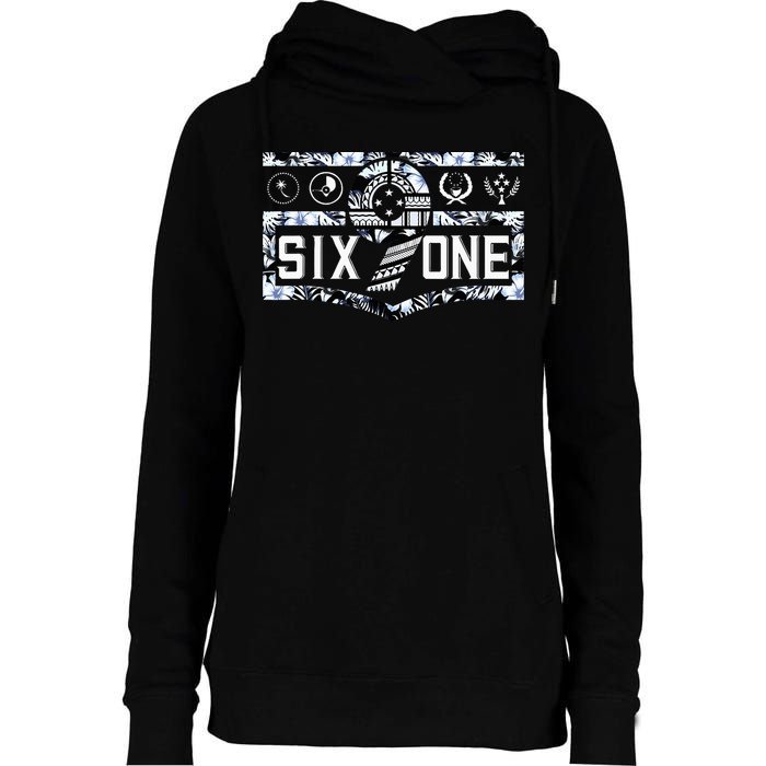 Micronesia 691 Pohnpei Chuuk Yap Kosrae Womens Funnel Neck Pullover Hood