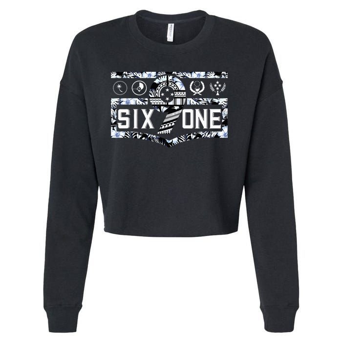 Micronesia 691 Pohnpei Chuuk Yap Kosrae Cropped Pullover Crew