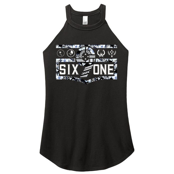 Micronesia 691 Pohnpei Chuuk Yap Kosrae Women's Perfect Tri Rocker Tank