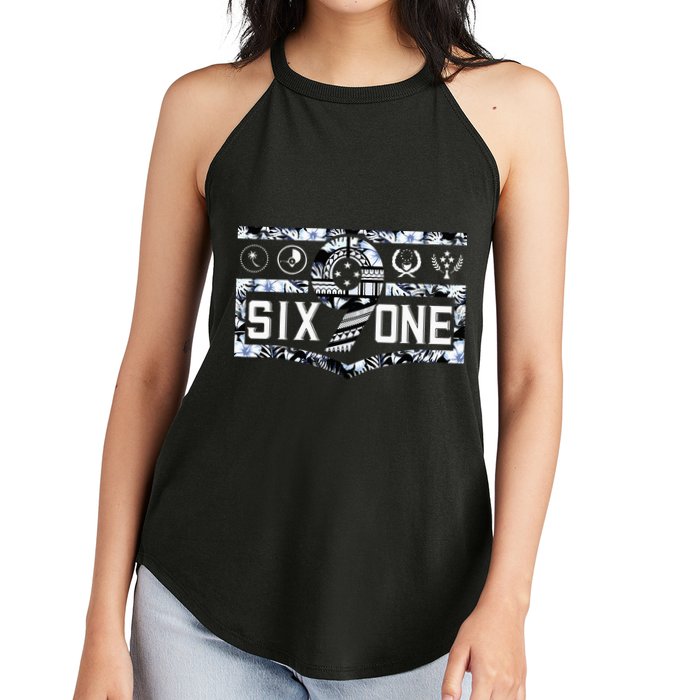 Micronesia 691 Pohnpei Chuuk Yap Kosrae Women's Perfect Tri Rocker Tank