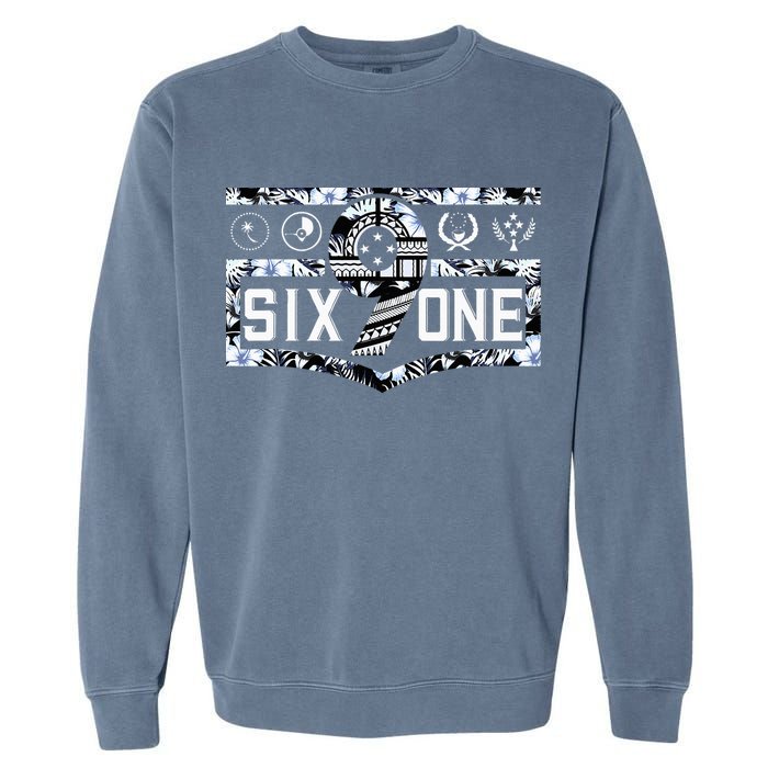 Micronesia 691 Pohnpei Chuuk Yap Kosrae Garment-Dyed Sweatshirt