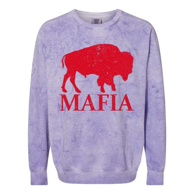 Mafia 716 Buffalo New York Bflo Wny Sport Colorblast Crewneck Sweatshirt