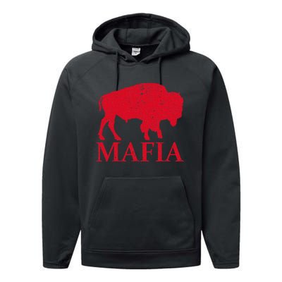 Mafia 716 Buffalo New York Bflo Wny Sport Performance Fleece Hoodie