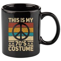 My 70s Costume 70 Style Peace Hippie 70's Disco 1970s Outfit 11oz C Handle Ceramic Mug