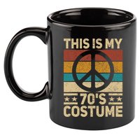 My 70s Costume 70 Style Peace Hippie 70's Disco 1970s Outfit 11oz C Handle Ceramic Mug
