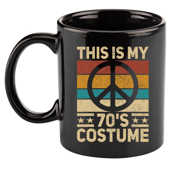 My 70s Costume 70 Style Peace Hippie 70's Disco 1970s Outfit 11oz C Handle Ceramic Mug