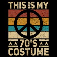 My 70s Costume 70 Style Peace Hippie 70's Disco 1970s Outfit Cooling Performance Long Sleeve Crew