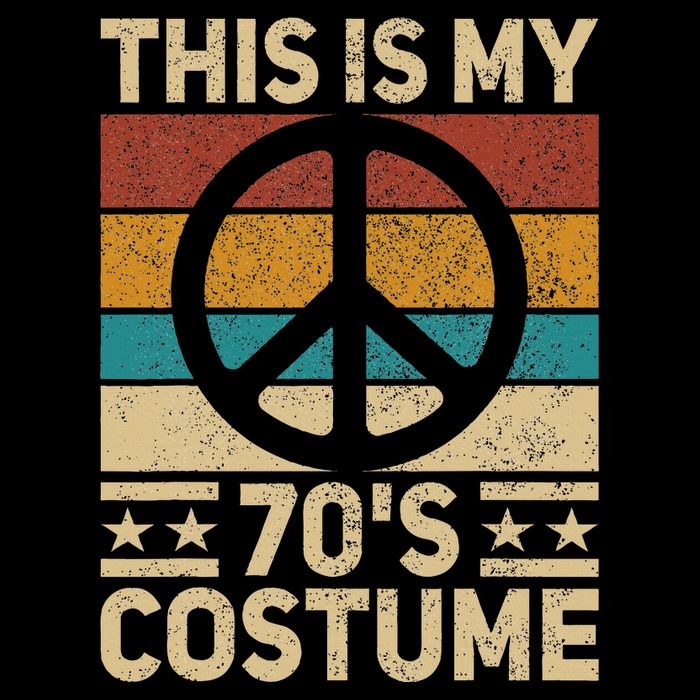 My 70s Costume 70 Style Peace Hippie 70's Disco 1970s Outfit Cooling Performance Long Sleeve Crew