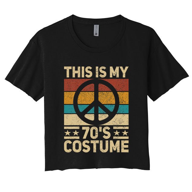 My 70s Costume 70 Style Peace Hippie 70's Disco 1970s Outfit Crop Top