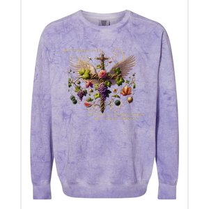 Mathew 7:16 Ye Shall Know Them By Their Fruits Colorblast Crewneck Sweatshirt