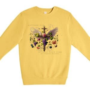 Mathew 7:16 Ye Shall Know Them By Their Fruits Premium Crewneck Sweatshirt