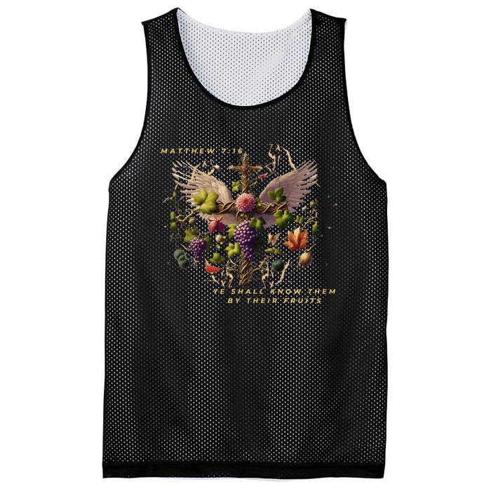 Mathew 7:16 Ye Shall Know Them By Their Fruits Mesh Reversible Basketball Jersey Tank