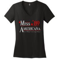 Miss 89 Americana Most Likely To Run Away With You Women's V-Neck T-Shirt