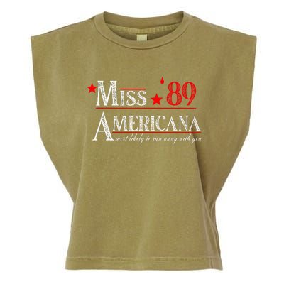 Miss 89 Americana Most Likely To Run Away With You Garment-Dyed Women's Muscle Tee