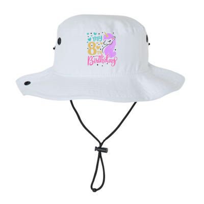 My 8th Birthday Eighth Bday Unicorn Birthday Birthday Girl Legacy Cool Fit Booney Bucket Hat