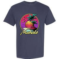 Mahalo. 80s Palm Sunset. Tropical Beach Summer Garment-Dyed Heavyweight T-Shirt