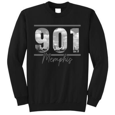 Memphis 901 Area Code Skyline Tennessee Vintage Sweatshirt