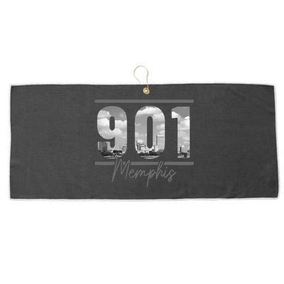 Memphis 901 Area Code Skyline Tennessee Vintage Large Microfiber Waffle Golf Towel