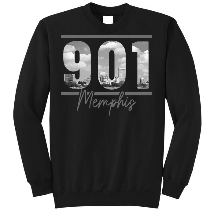 Memphis 901 Area Code Skyline Tennessee Vintage Sweatshirt