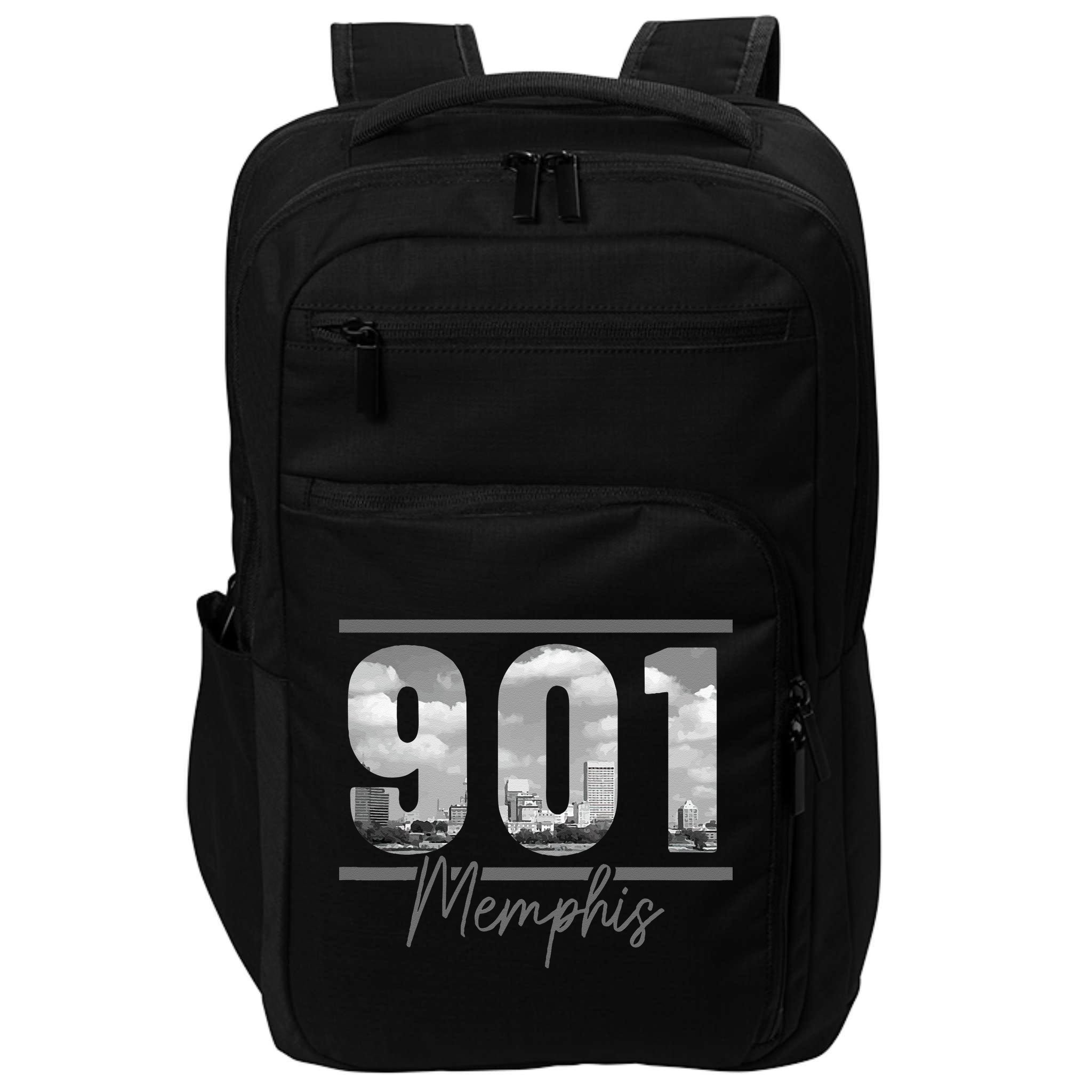 Memphis 901 Area Code Skyline Tennessee Vintage Impact Tech Backpack