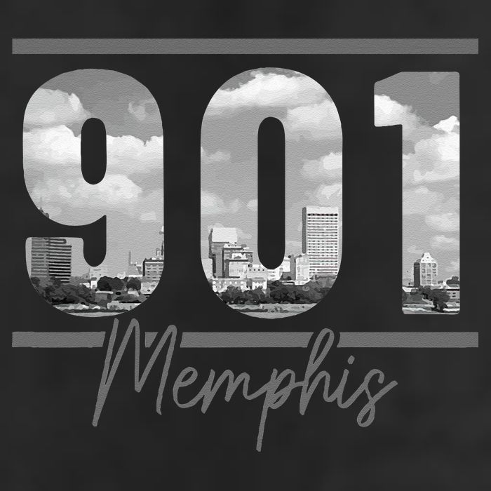 Memphis 901 Area Code Skyline Tennessee Vintage Beanie