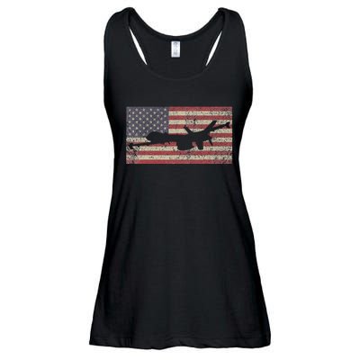 Mq 9 Reaper Guardian Uav Drone American Flag Ladies Essential Flowy Tank