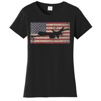 Mq 9 Reaper Guardian Uav Drone American Flag Women's T-Shirt