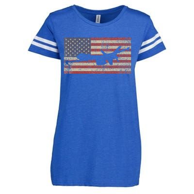 Mq 9 Reaper Guardian Uav Drone American Flag Enza Ladies Jersey Football T-Shirt