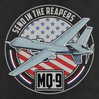 Mq 9 Reaper Uav Us Military Drone Us Patriot 7 Panel Mesh Trucker Snapback Hat