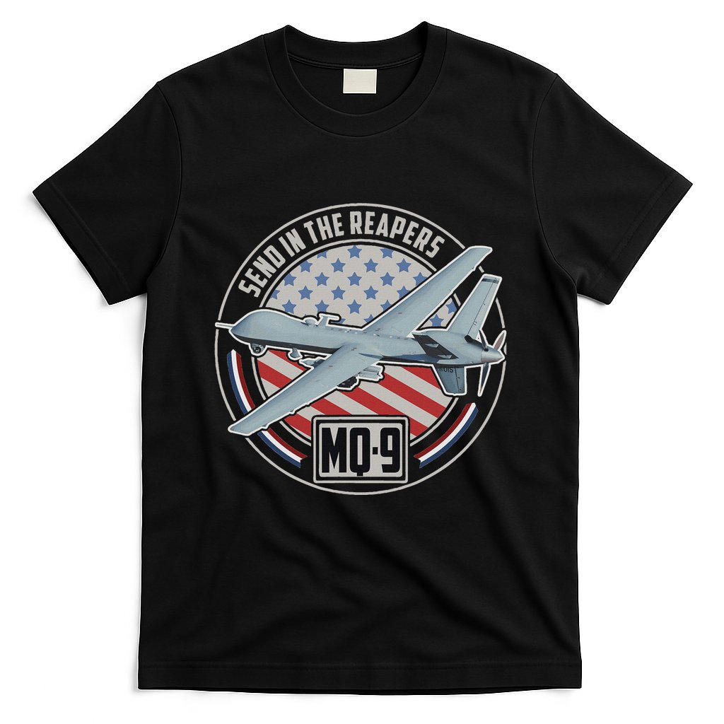 Mq 9 Reaper Uav Us Military Drone Us Patriot T-Shirt